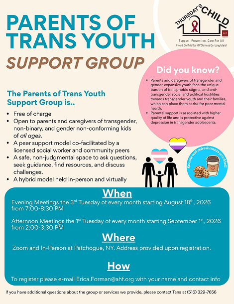 Parents Support Group Flyer
